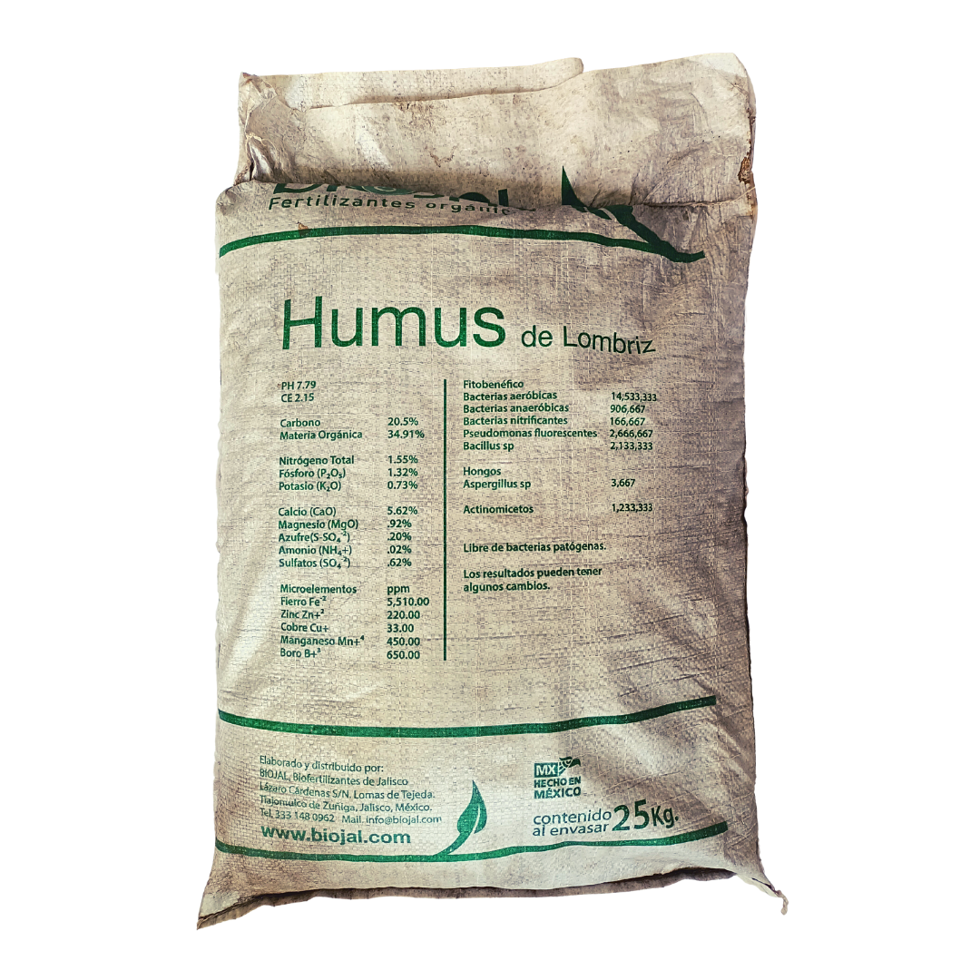 Costal de humus de lombriz