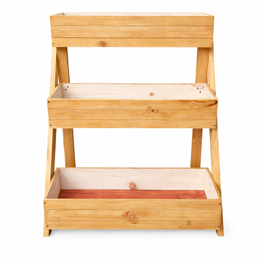 Jardinera de Madera 3 Niveles | Huerto Vertical Decorativo