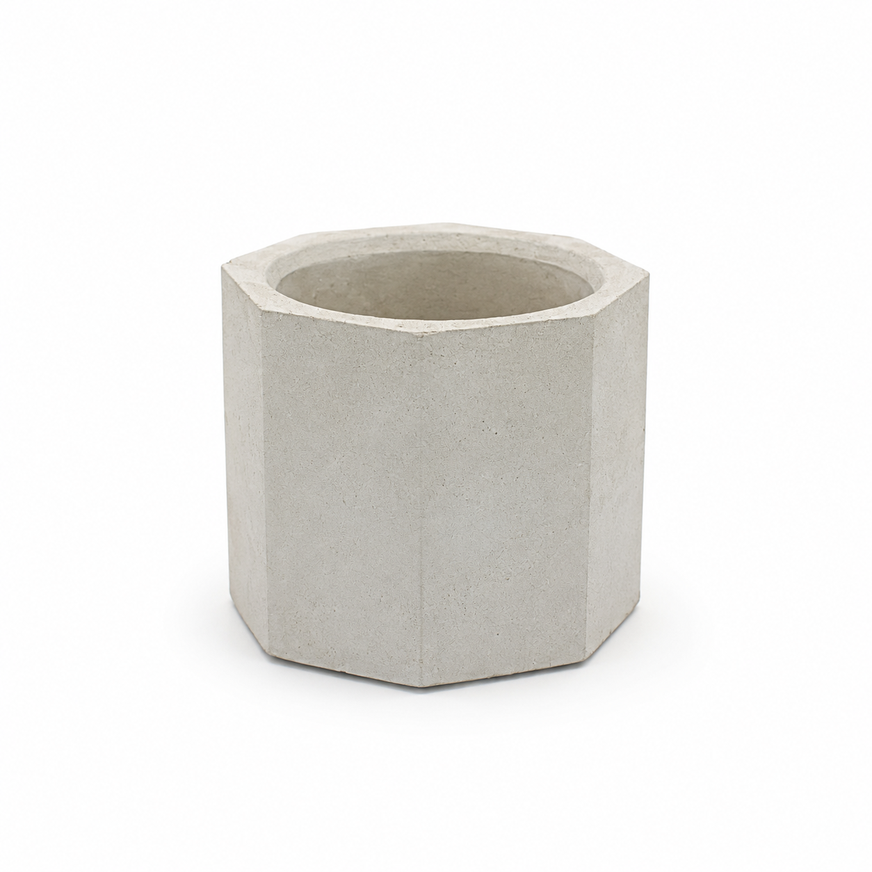 Maceta octagonal de yeso pequeña para suculentas