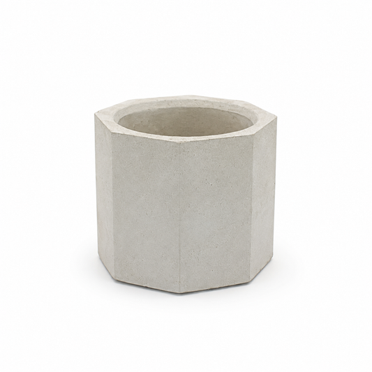 Maceta octagonal de yeso pequeña para suculentas