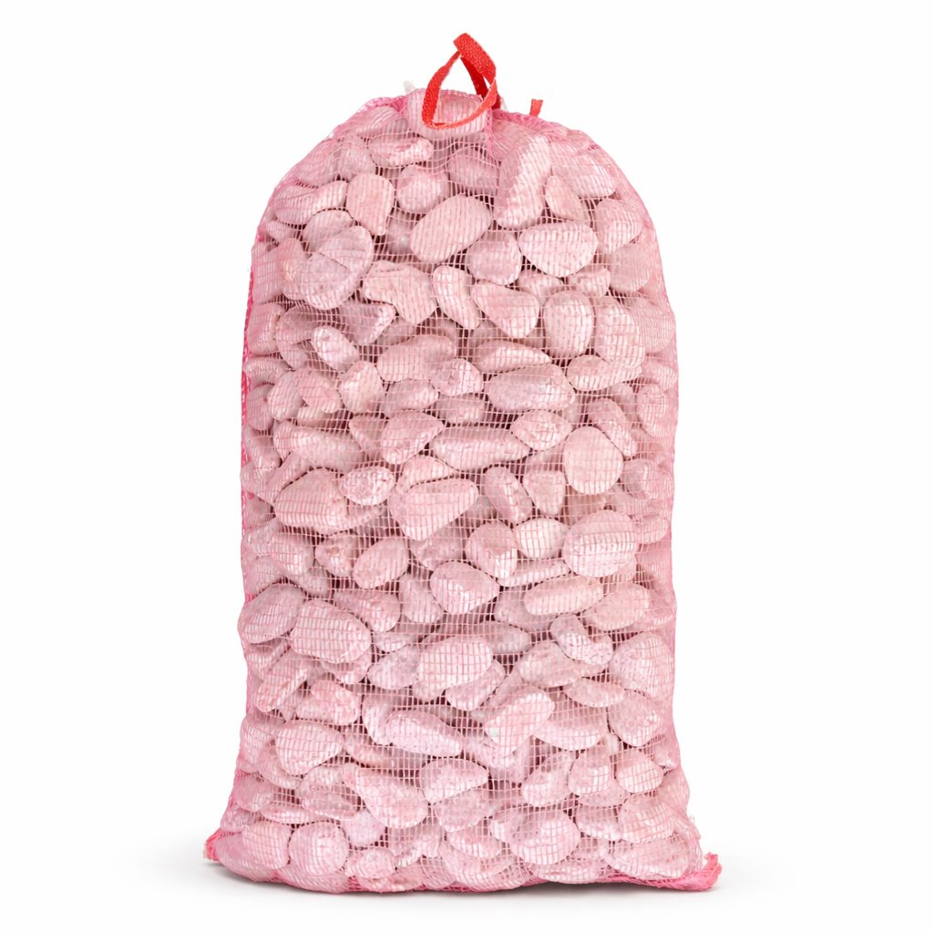 Piedra de mármol blanca boleada decorativa para macetas y jardinería de Vivo Interior