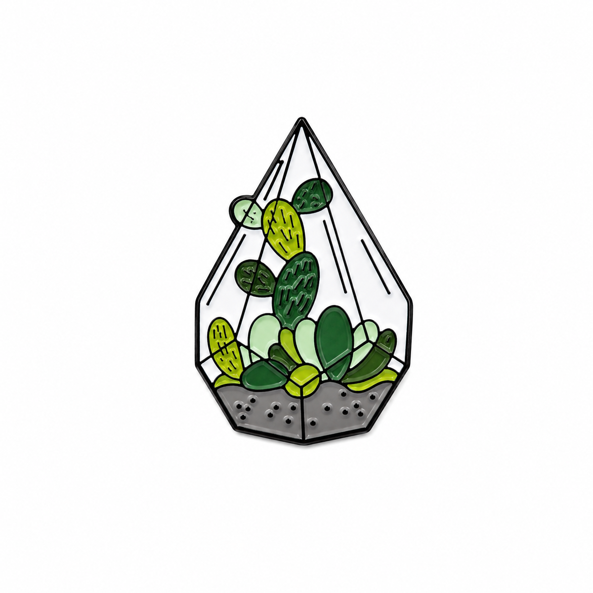 Pin terrario diamante nopal 