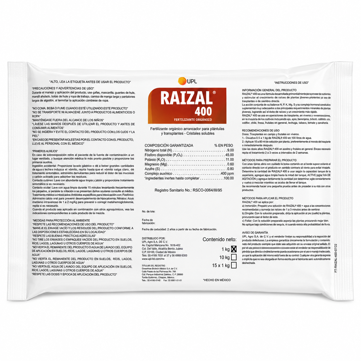 Raizal 400 estimulante de raíces para plantas