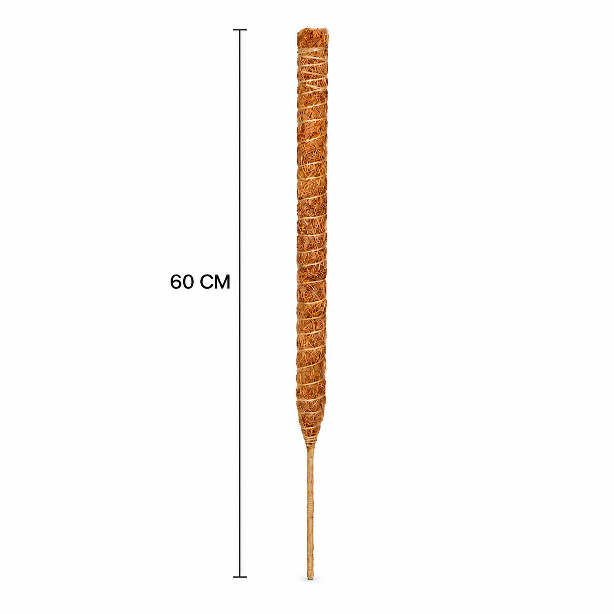 Tutor flexible de fibra de coco de 60 cm para plantas trepadoras con medidas